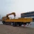 Import 8wheeler truck crane carrier,Dongfeng 10 tons 4-section straight-arm Trailer with loading crane from China