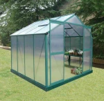 8x10ft garden aluminum greenhouse with polycarbonate sheet