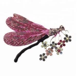 90mm multicoloured rhinestone enamel large animal dragonfly brooch