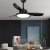Import AC DC energy saving decorative smart 3 pc blades fan light for living room remote control led ceiling fan with light from China