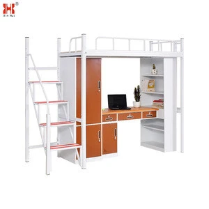 Adult Capsule Bunk Bed for Hostels Steel Metal School Student Dorm Bunk Bed Cheap Strong Army Military Dormitory Loft Bed Frame