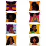 Africa Cool Woman Cushion Cover Home Decor Linen Throw