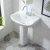 Import African Ceramics Bathroom standing  sanitary ware pedestal hair wash basin from China