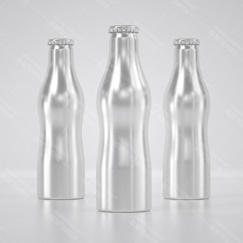 Airtight various styles aluminum energy shot beverage bottle metal custom printing food grade empty aluminum bottle 200ml