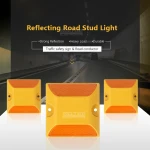 ALLTOP Outdoor Waterproof ABS Plastic Traffic Roadway Safety Ground Side Marker Led Reflector Road Stud Light