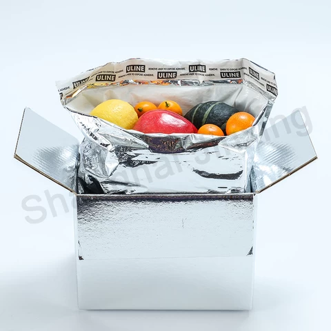 Aluminium Foil Paper Carton Boxes Packaging Frozen Food Thermal Insulation Shipping Box Carton