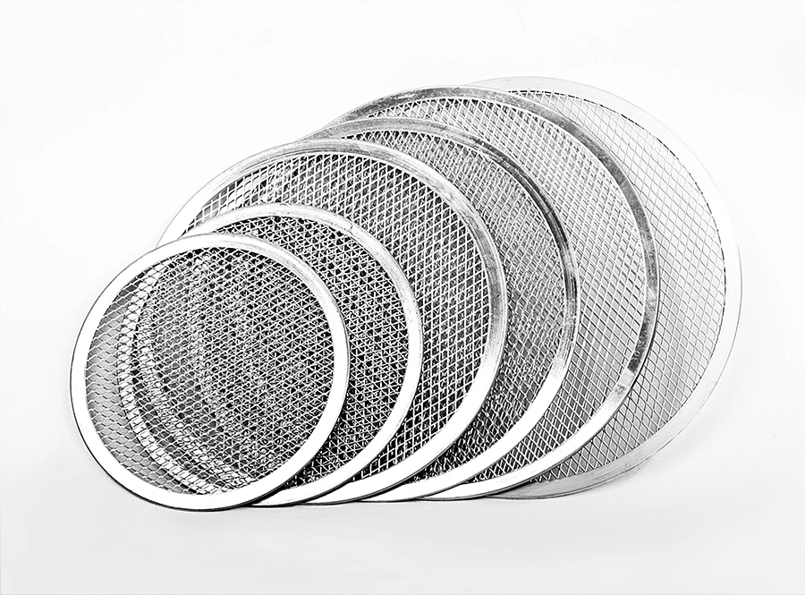 Aluminum stainless steel food grade round metal baking tray pizza screen