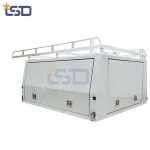Aluminum Waterproof Powder Coated Ute Canopy Tool Box With Ladder Rack