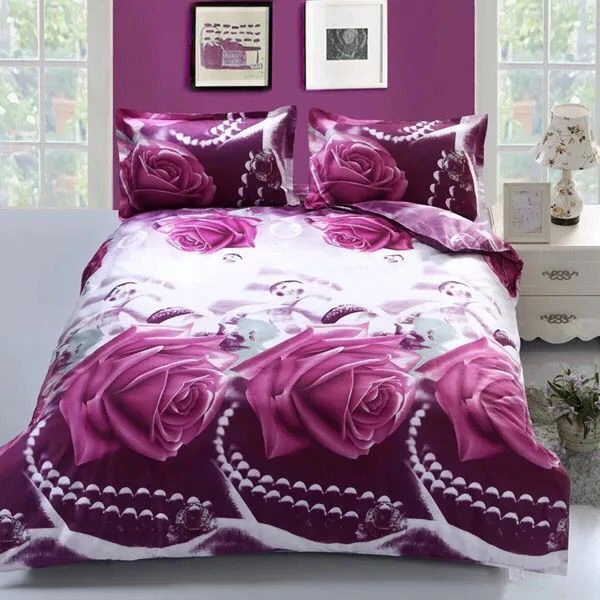 Amazon Hot Sale Colorful Bed Sheets Duvet Cover 3D Unicorn Bedding Set
