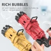 amazon hot sell Gatling new style multicolor bubble toys with light bubble gun pistola de burbujas bubble machine gun