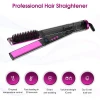 Amazon New Trending Electric Brush Hair Comb Straighten Chi Hair Straightener Private Label 3 In 1 Hair Style Maker Tools