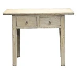 Antique chinese solid wood furniture two drawers natural wall console table