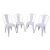 Import Antique finish stacking white outdoor wedding dining room metal industrial chair from China