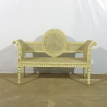 Antique Reproduction Rattan Sofa Classic Bench French Style Chair Cane European Style Home Furniture