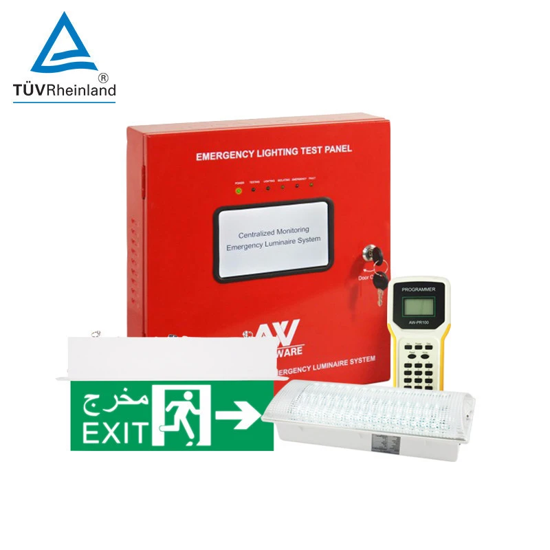 Asenware Fire Emergency Alarm System 7 Inch Colorfull LCD Emergency Lighting Control Panel AW-CELP500