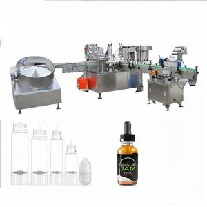 Automatic 10ml 60ml 120ml chubby gorilla bottle eliquid ejuice filling capping machine