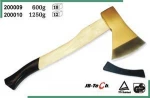 Axe with wood handle