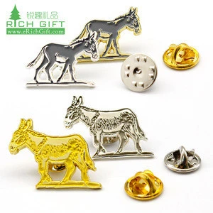 badge manufacturer christmas light five star bicycle paw cute metal cheap print die casting silver gold plating donkey lapel pin
