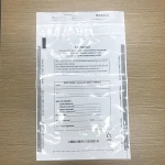 Bank security bag free of fraud with high class security, unique barcode,   words appear when tear off
