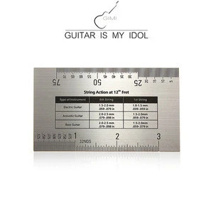 Baroque SAR-10 String Action Ruler for String Instruments Stainless Steel Multifunctional Gauge