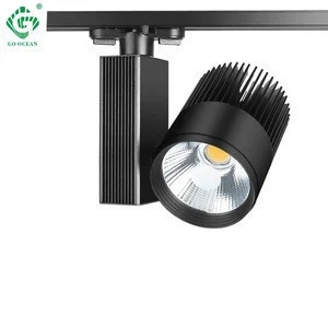 Best Price Dimmable Round LED Track Lights 40W Spot COB LED Rail Spotlights Clothes Shop Lighting
