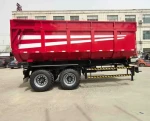 Best Price Manufacturer 2 Axle Full Drawbar Rear Dump Tipper Hydraulic Cylinder Full Trailer