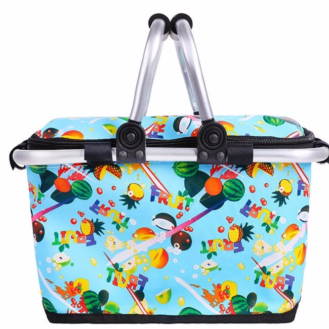 Best Quality Customized Cooler And Lunch Bag 6 Person Picnic Basket For Sale