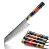 Best sales hammered pattern Octagonal Japanese stabilized wood Kiritsuke knife 67 Layers damascus steel chef kitchen knife