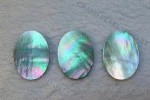 Black Mother Of Pearl 13x18mm Oval Slice, Shell Slices, Gemstone Disc for setting,