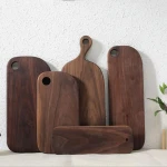 Black walnut creative mini wood chopping board cutting with hole