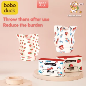 Boboduck Baby Feeding Supplies Soft Baby Cute Disposable Bibs