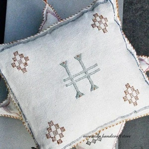 bohemian 2019 Cactus Silk Pillow Cushion Cover, Handmade Sabra cactus made in morocco