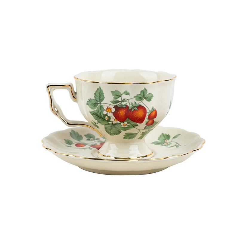 Bone China 3 PCS Sets Ceramic Tea Coffee Cup Teacups Porcelain Floral Ceremic Mugs