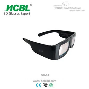 Brigh Black Frame Polarized 3D Glasses for 3D cinema