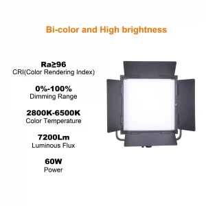Broadcast Lighting Photography 576pcs LED Studio Video Panel Light 2800-6500K Dimmable Bi-color Led Film Light