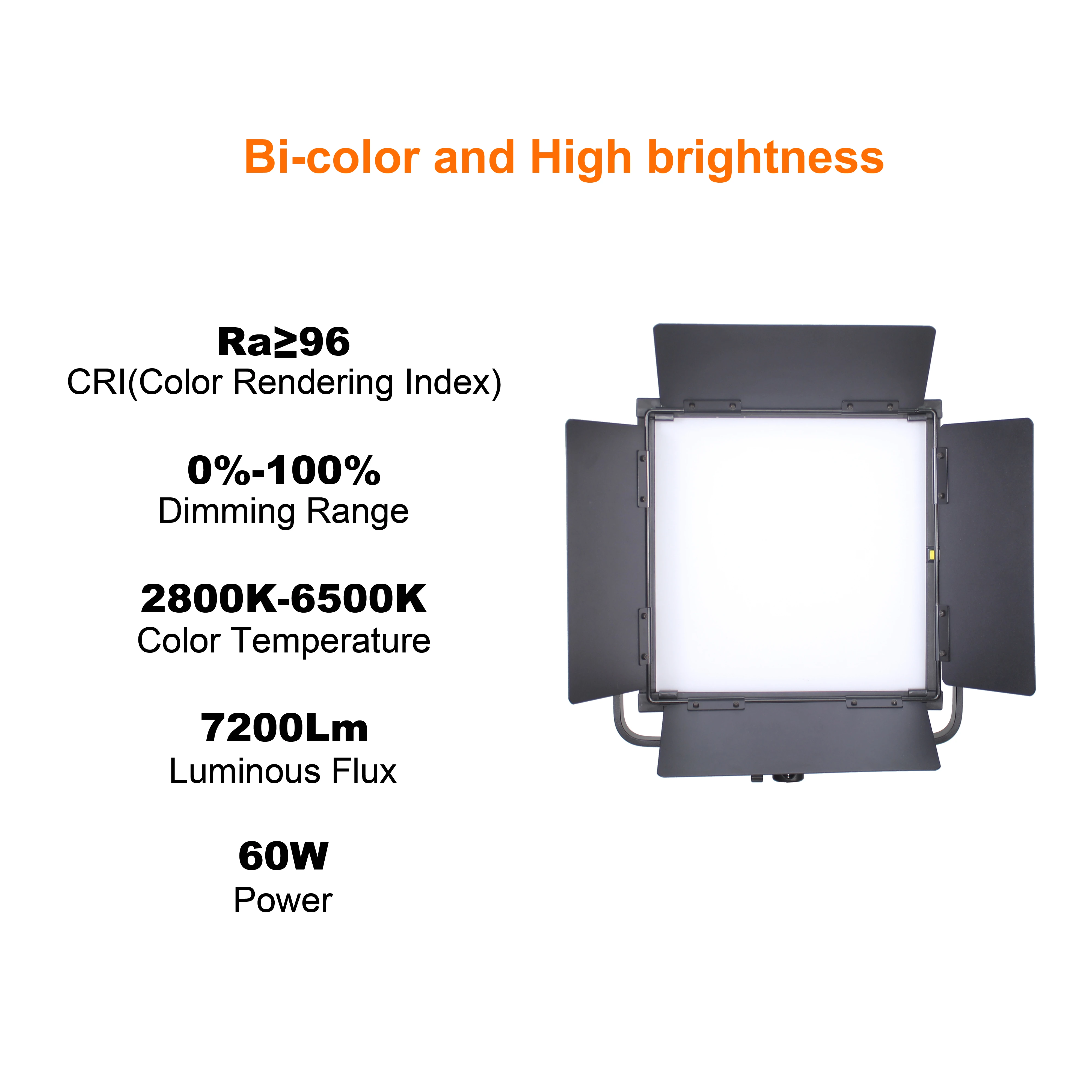 Broadcast Lighting Photography 576pcs LED Studio Video Panel Light 2800-6500K Dimmable Bi-color Led Film Light