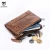 Import BULLCAPTAIN retro leather men&#x27;s wallet leather zipper buckle short money wallet card holder coin purse RFID wallet QB06 from China