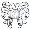 Butterfly shape Iron wire Metal wall clock