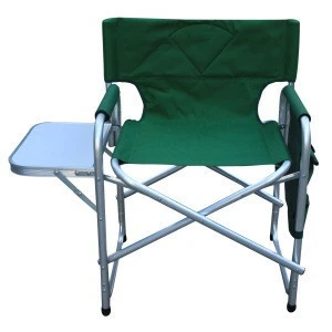 Camping Relax Folding Oxford Aluminum Director Chair with Side Table and Pocket