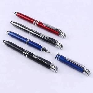 Cap active Metal stylus Promotional Tip light Pen with custom logo