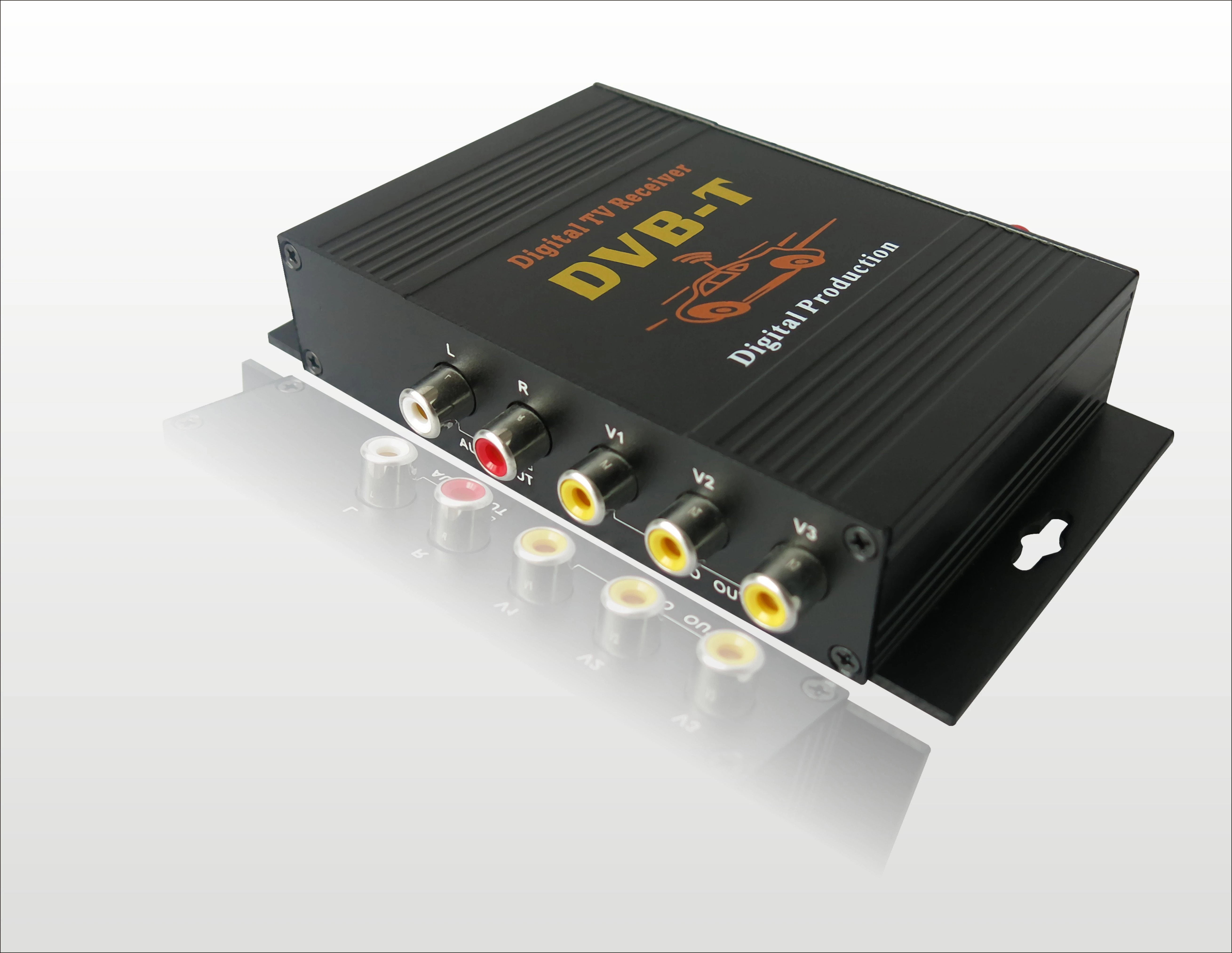 car dvb-t digital tv receiver mpeg-4 2 tuner 2 antennas car set Top box with high speed 180km/h