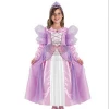 Carnival Kids Fancy Dress Costumes Purple Princess Cosplay Costumes for Children