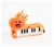 Import Cartoon giraffe musical instruments small piano keyboard toy for kids from China