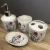 Import Ceramic Bath Gift Set Floral Green Customized  Color Feature flower Suitable from China
