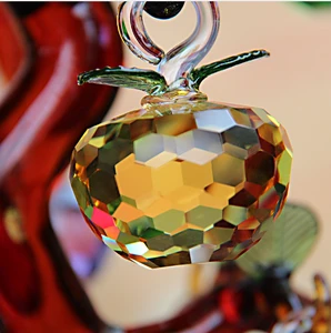 Cheap Christmas Tree Hanging Ornaments Decorations Crystal Glass Apple Balls Crafts New Year Sale Holiday Figurines