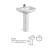 Import Cheap price Africa wc p-trap nigeria toilet with pedestal basin two piece water closet ceramic toilet bowl from China