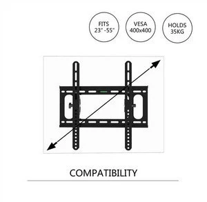 Cheap Price TV Wall Mount Support Simple Install For 23-55 TV Screen With +-10 Tilt