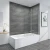 Import China Blossom 3 Panels Bathroom Hinges Frameless Doors Glass Bath Tub Folding Shower Screen from China