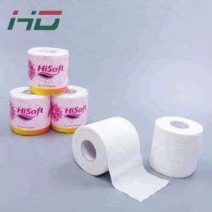 China factory customized printed white unbleaching embossed bamboo toilet tissue paper