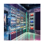 China Factory Hat Display Case Metal Structure Helmet Display Case Store Clothing Baseball Cap Display Rackdesign Custom